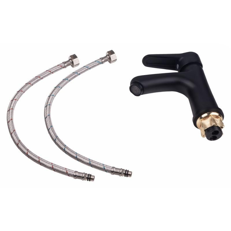 Смеситель Lidz Nicole 001F (k35) LDNIC001FBLA35178 для раковины однорычажный, низкий, цинк, Black Харьков - изображение 6