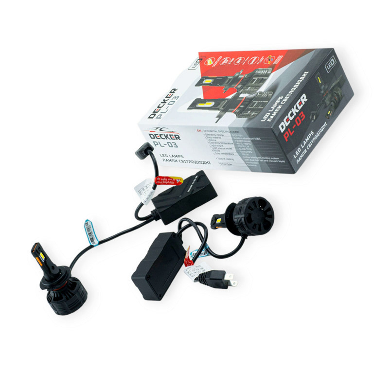 Автолампа LED H7 12V PL-03 65W 5000K 12000L радиатор и вентилятор Мукачево - изображение 1