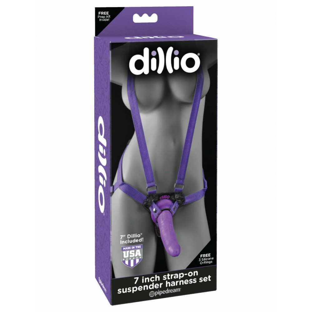 Страпон с подтяжками Pipedream Dillio фиолетовый Sex Aura Киев - изображение 7