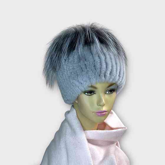 Шапка женская меховая кубанка Мерлин Серый Харьков