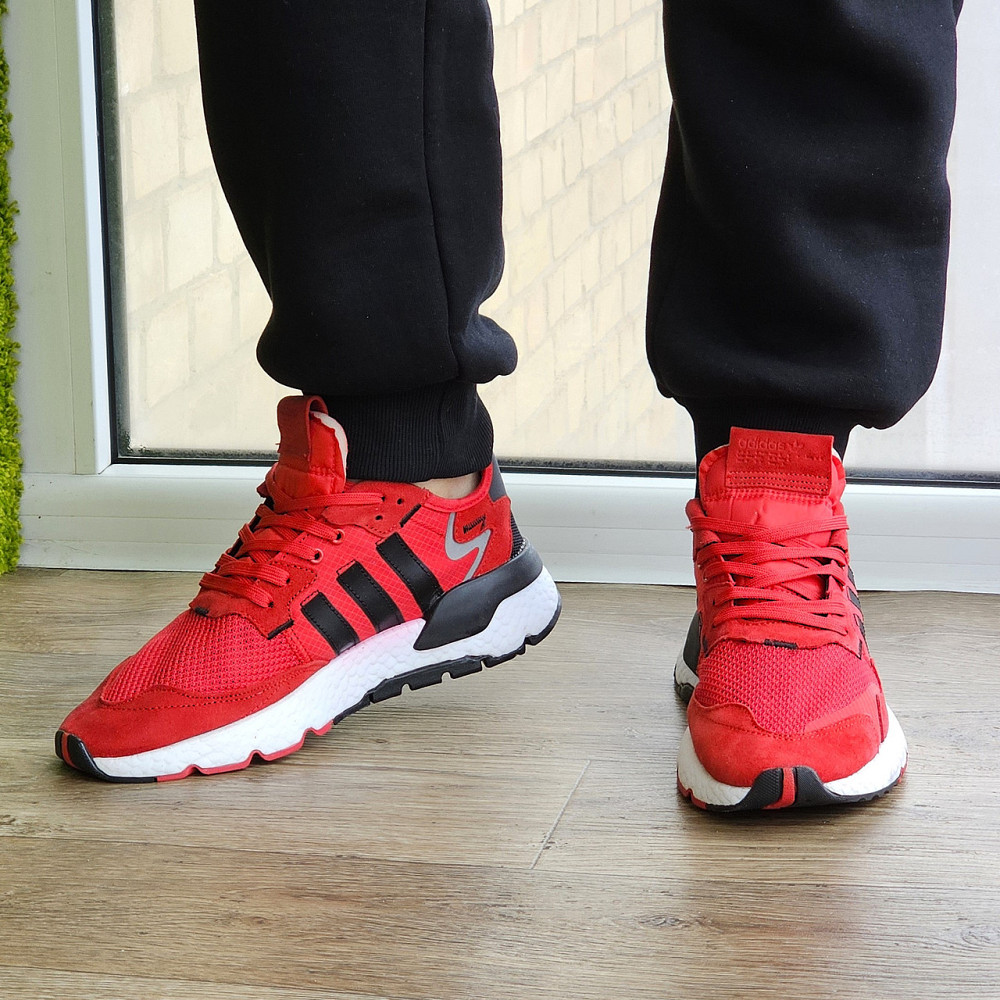 Летние Кроссовки Adidas Jogger Сеточка Красные Адидас Беговые Лёгкие (размеры: 41,42,43,44,45) Видео Обзор Днепр - изображение 9