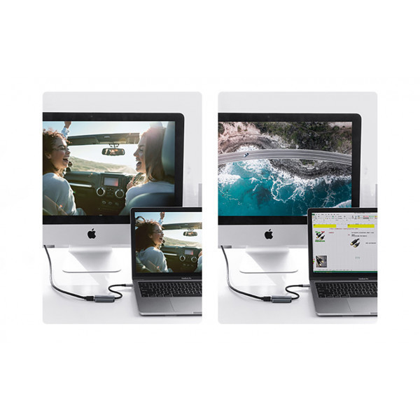 Перехідник USB 2.0 Type-C --> Mini DP 4K@60Hz 10 См CM236 UGREEN Сірий (60351) Київ - фото 5