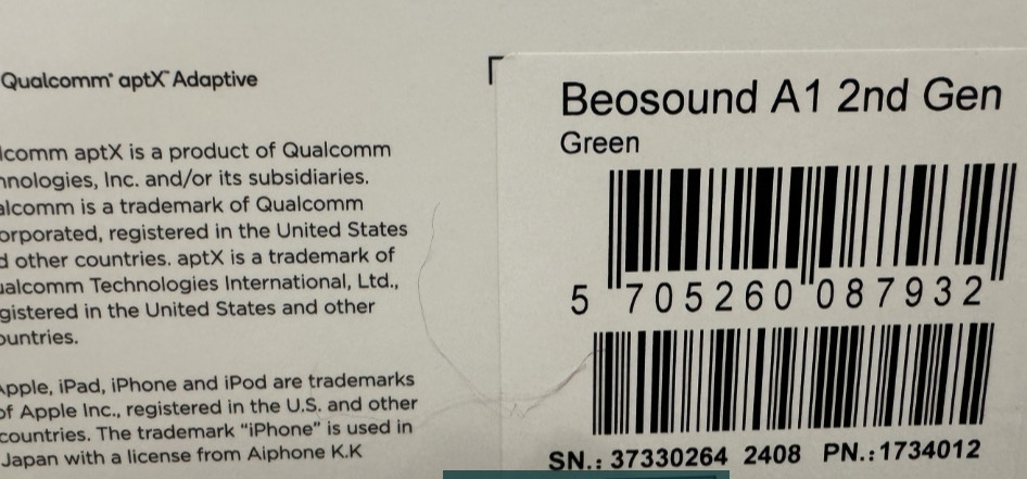 Колонка Bang & Olufsen.-Beosound A1 2nd Generation Киев - изображение 1