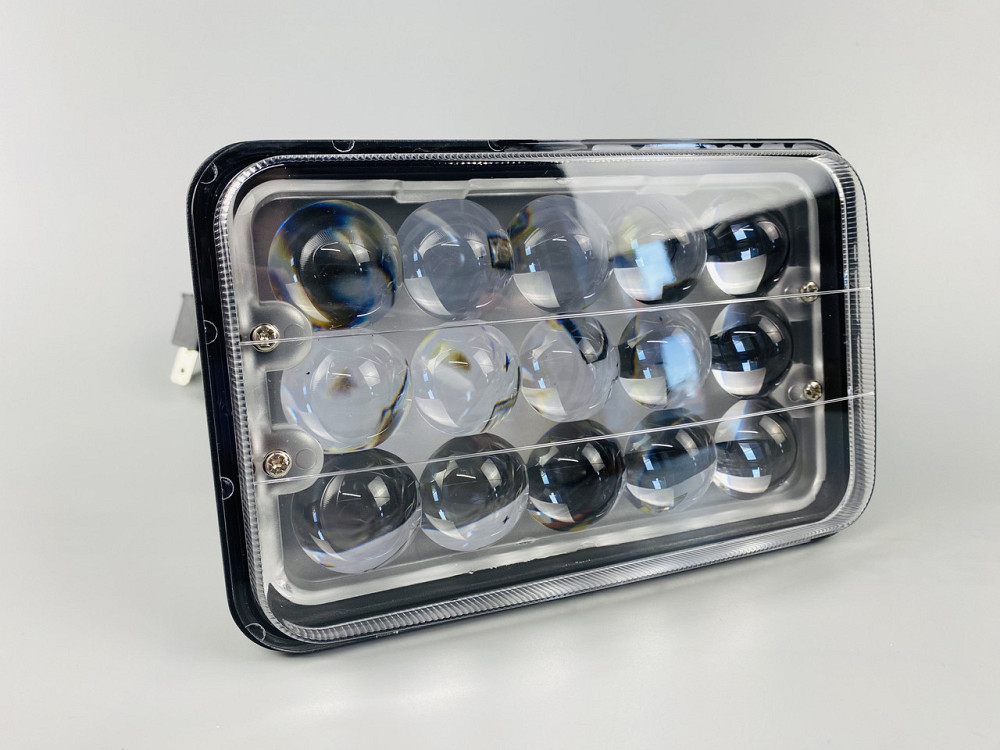 Фара LED прямокутна 45W, 15 ламп, дальній і ближній промінь 10/30V 6000K товщина: 78 мм Мукачево - фото 5