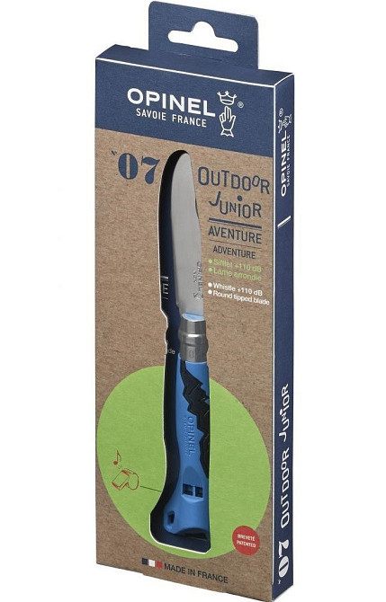 Універсальний Складаний Ніж для дітей зі свистком Opinel No.7 "Outdoor Junior" (001898) Нержавіюча сталь Нововолинськ - фото 5