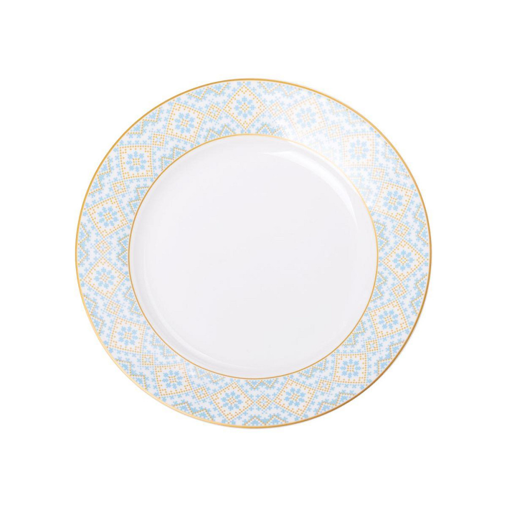 Тарелка десертная фарфоровая 19 см с орнаментом HP-7-740 Киев - изображение 1