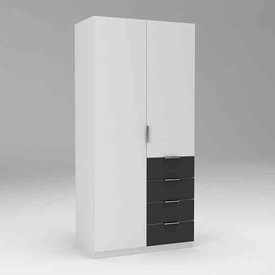 Шкаф Кристалл 1, Белый/Антрацит, 1000х520х2100 Львов