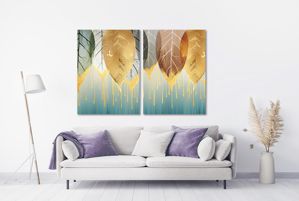 Модульная картина в гостиную / спальню   Листя  TLV-2_090 90x132  см Киев - изображение 2