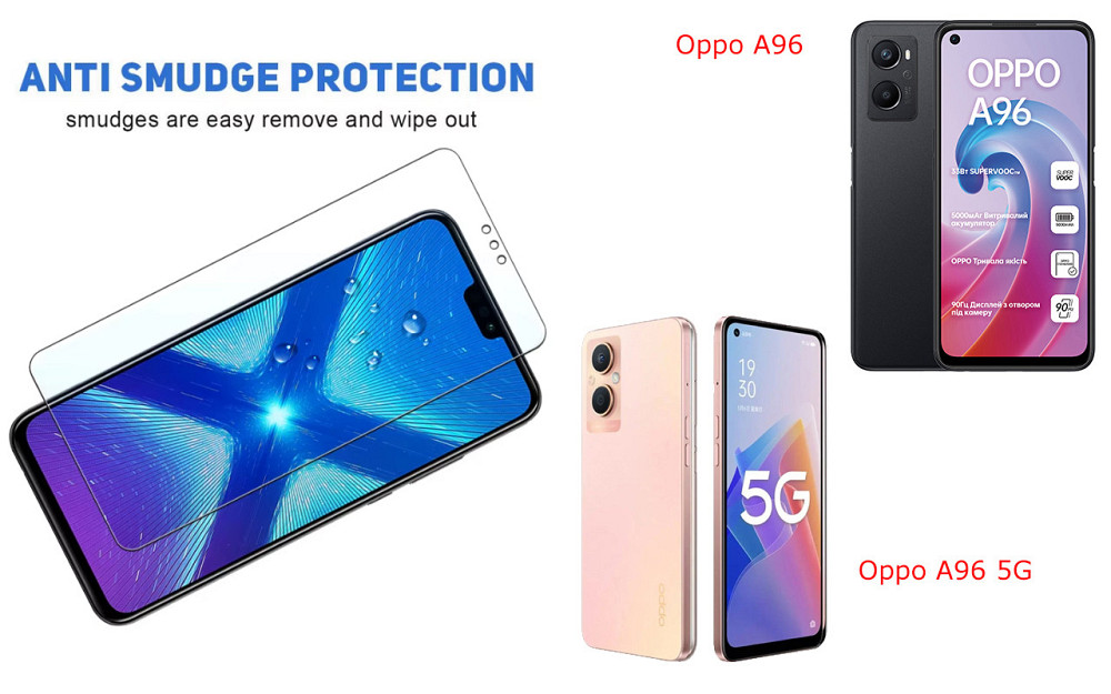 Защитное стекло NeoGlass для Oppo A96, Oppo A96 5G – ультрапрозрачное и устойчивое Киев - изображение 3