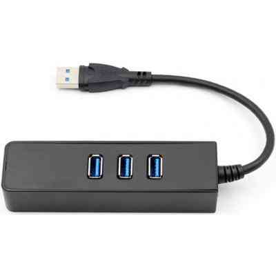 Концентратор Dynamode USB 3.0 Type-A - RJ45 Gigabit Lan, 3*USB 3.0 (USB3.0-Type-A-RJ45-HUB3) Вінниця