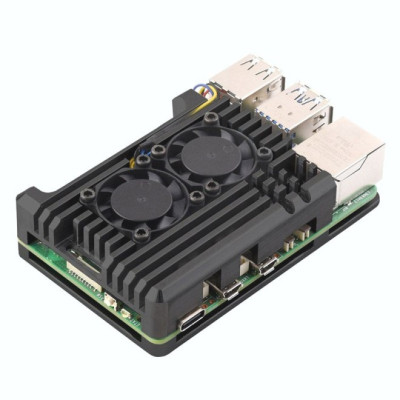 Корпус для Мікро ПК KUONGSHUN for Raspberry Pi 5 Alu 2 fans (RA787) Вінниця - фото 2