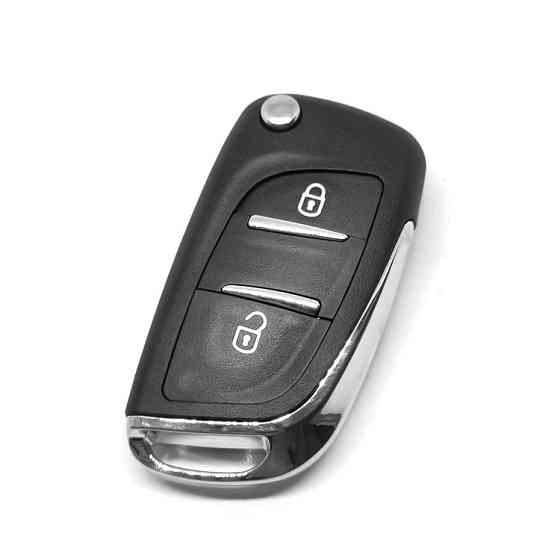 Выкидной ключ Peugeot 2 кнопки, корпус под чип, ниша CE0523, HU83, NEW, автоключ Киев