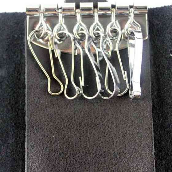 Стильная кожаная ключница Vintage 14934 Черная Киев