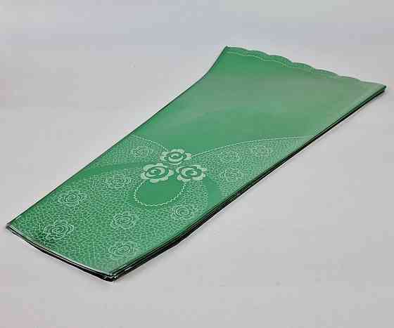 Конусне паковання під квіти h80/18низ/42верх метал зелений (100 шт.) візерунок146 (1100 шт) Харків