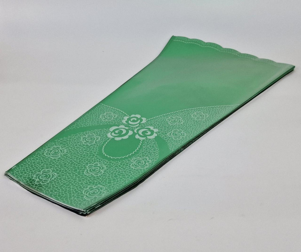 Конусне паковання під квіти h80/18низ/42верх метал зелений (100 шт.) візерунок146 (1100 шт) Харків - фото 1