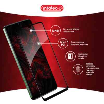 Стекло защитное Intaleo Full Glue Tecno Spark 10C Black (1283126564918) Винница