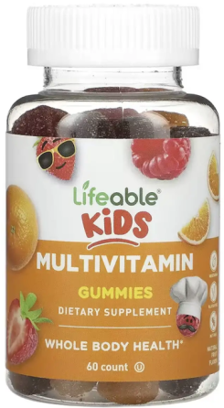 Мультивитамины для детей Lifeable Multivitamin Kids 60 жев таб фруктовый Киев