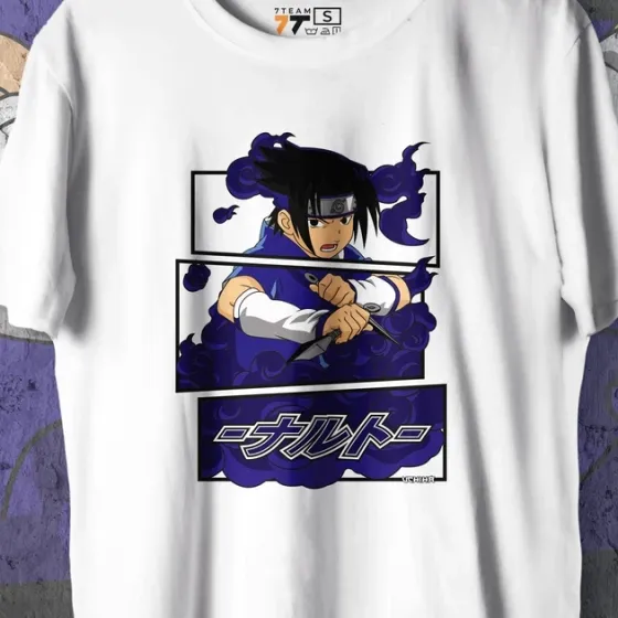 Футболка для подростка мальчика с принтом Наруто Саске Кид Размер 160 Anime10330 Днепр