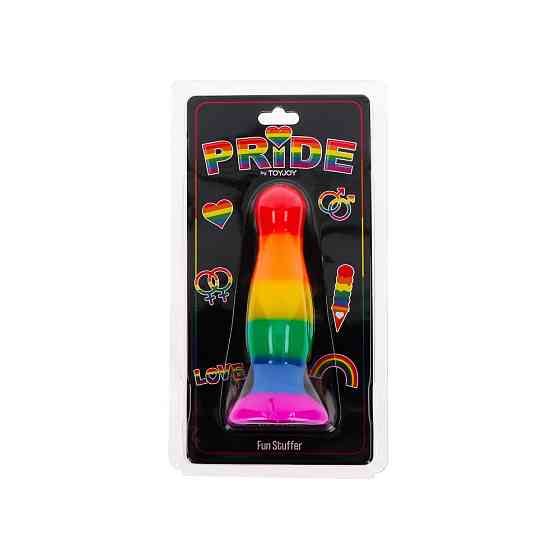 Анальна пробка TOY JOY Fun Stuffer, L, різнокольорова, 12,5 × 3,3 см Sex Aura Київ