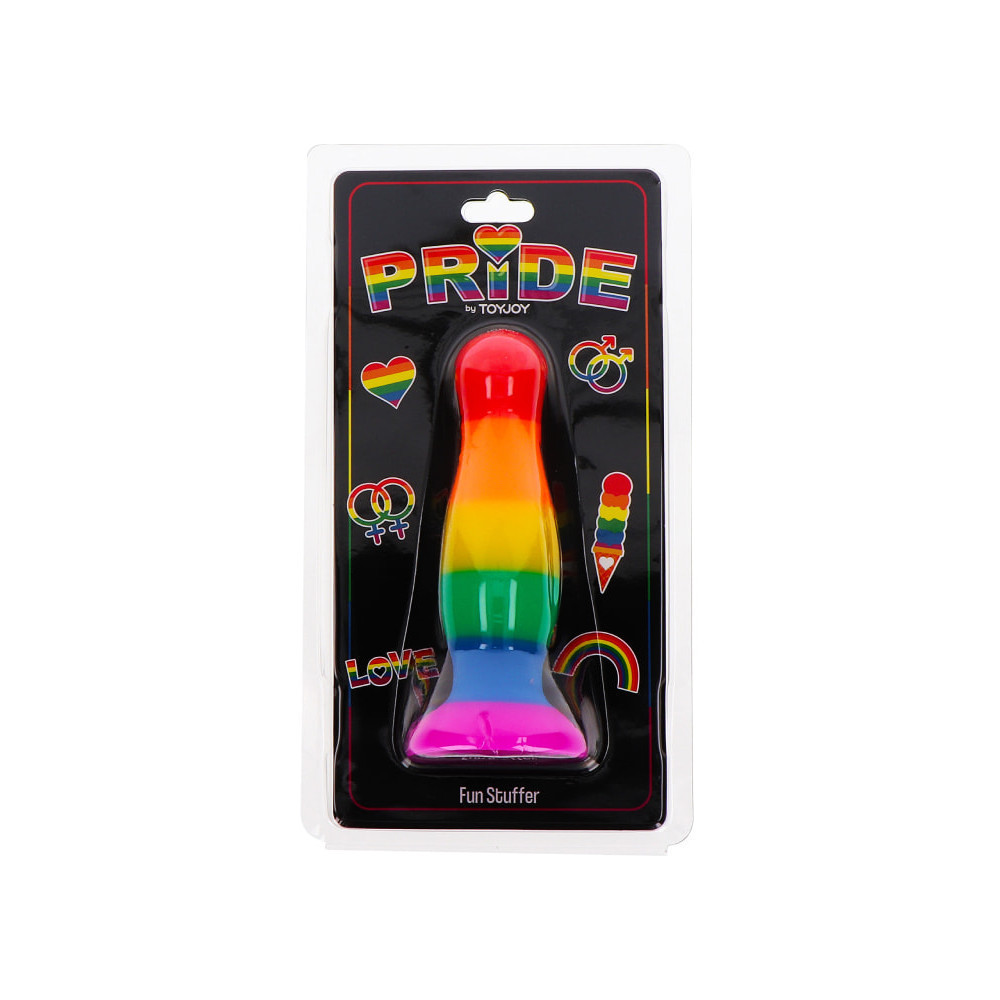 Анальна пробка TOY JOY Fun Stuffer, L, різнокольорова, 12,5 × 3,3 см Sex Aura Київ - фото 2