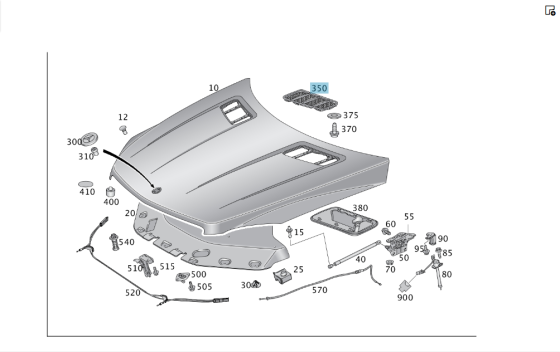 Mercedes-Benz  A1668800205 Решітка капота права ML/GLE W166 GLE Coupe C292 GL/GLS X166 Одеса