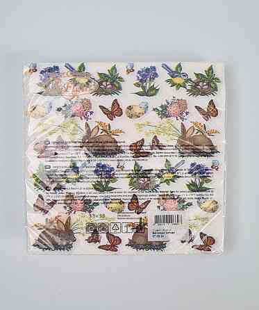 Пасхальная бумажная двухслойная салфетка (ЗЗхЗЗ, 16шт)  La Fleur 