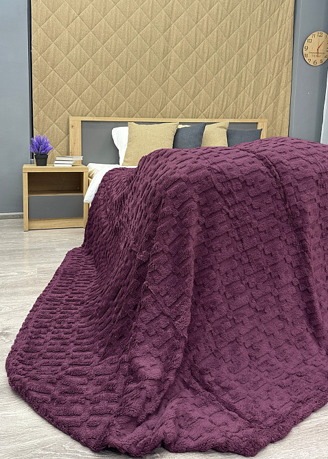 Плед-покривало 200х230 см (+-5см) Сливовый (87-242) Киев - изображение 8