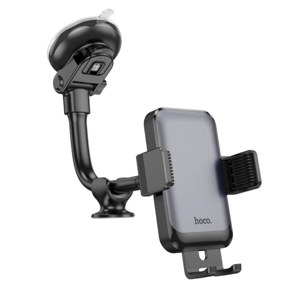 Автомобильный держатель для телефона HOCO H27 Rock push-type car holder(center console) Black gray Одесса