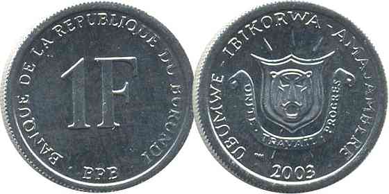 Burundi Бурунді 1 Francs 2003 UNC Полтава