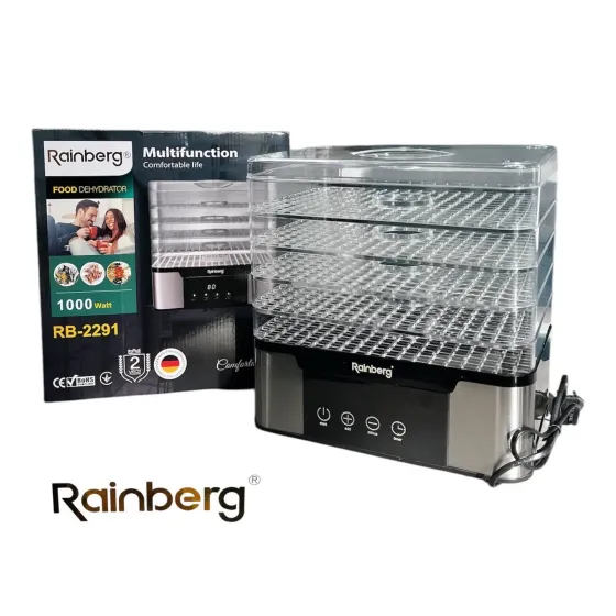 Электрическая сушилка для овощей и фруктов Rainberg RB-2291 Food Dehydrator Multifunction (1000W) Коломыя