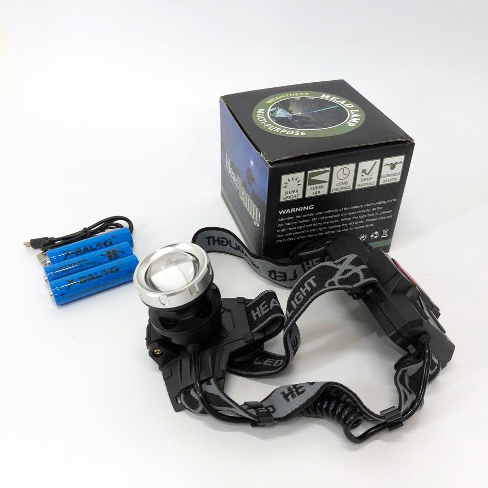 Фонарик на голову для роботы Bailong, Фонарь на голову для гаража и дачи Фонарь налобный строителя KS-96 Львов - изображение 9