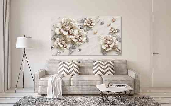 Картина холст в гостиную / спальню   Квіти    MLP_313 40x80 см Киев