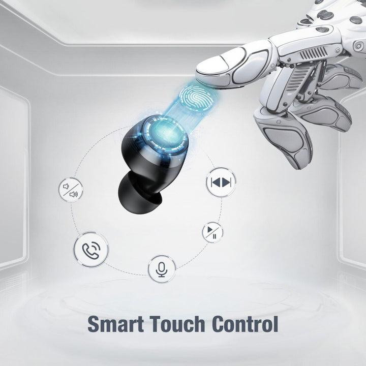 Беспроводные наушники Poweradd S12 TWS Bluetooth 5.0 спортивные влагозащищенные IPX8 с сенсорным управлением черные Киев - изображение 5