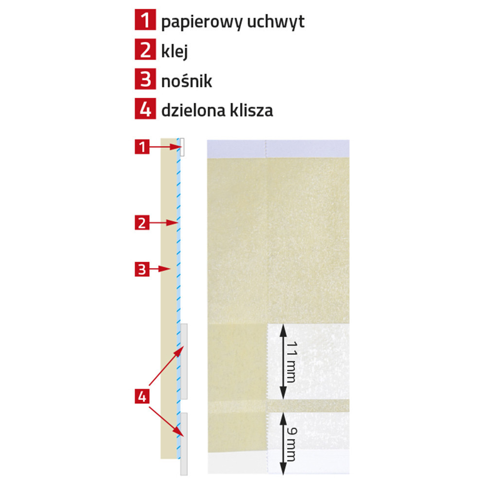 Стрічка маскувально притримуюча APP TOM2 (загини 9 та 11мм) 50мм х 10м жовта, 070305 Винница - изображение 3