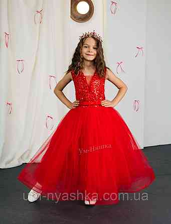 Платье красное нарядное для девочки Кривой Рог