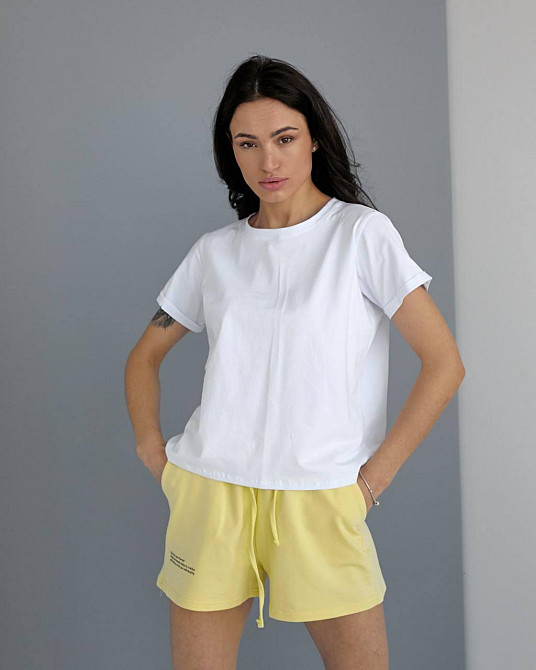 Базова футболка жіноча однотонна Білий XL Харків - фото 1