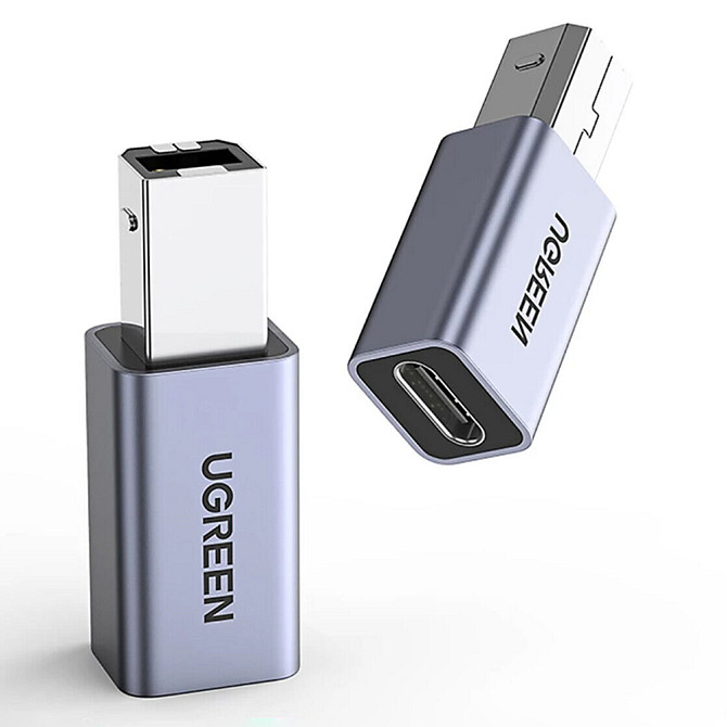 Перехідник USB-C на USB-B Ugreen US382 для принтера, жорсткого диска, док станції 20120 (Сірий) Миколаїв - фото 2