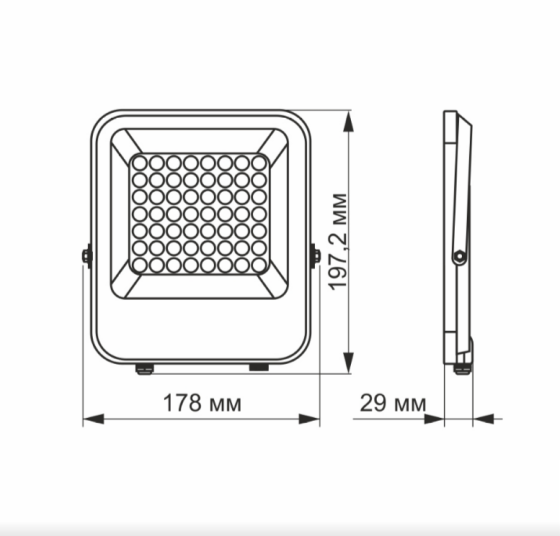 LED Прожектор 30W 5000К 220V сірий VL-F2-305G Premium Videx Житомир