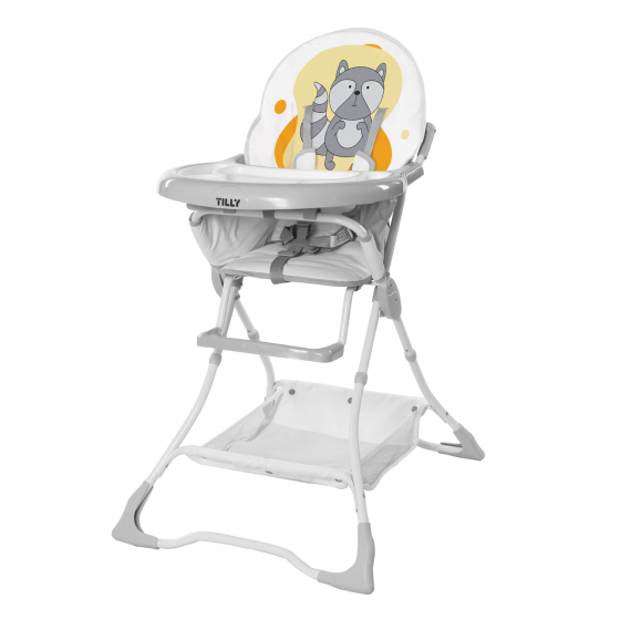 Стілець для годування TILLY Buddy Yellow Raccoon CARRELLO Сірий із жовтим Кривий Ріг