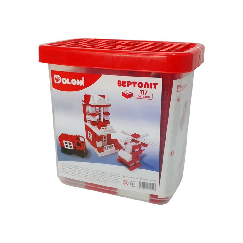 Конструктор "Вертоліт" 013888/08 в пластиковому боксі, 117 деталей Вінниця - фото 2