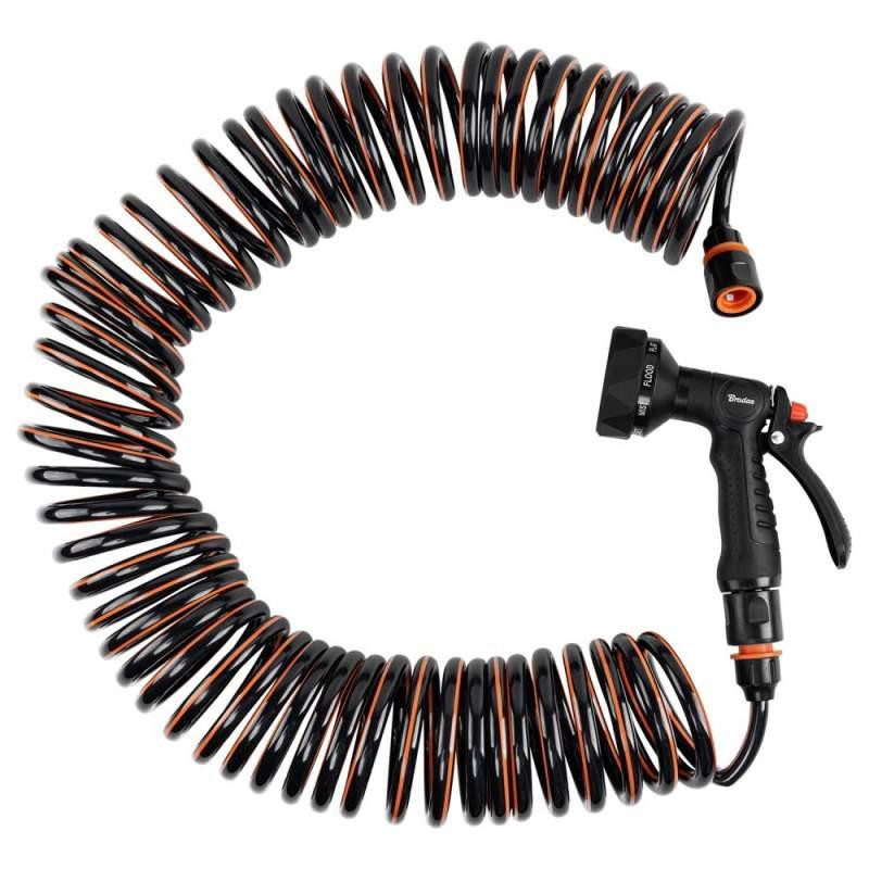 Комплект зі спіральним шлангом та 9-функціональним пістолетом SPIRNG FLEX, 15 м, WSF15 Київ - фото 1