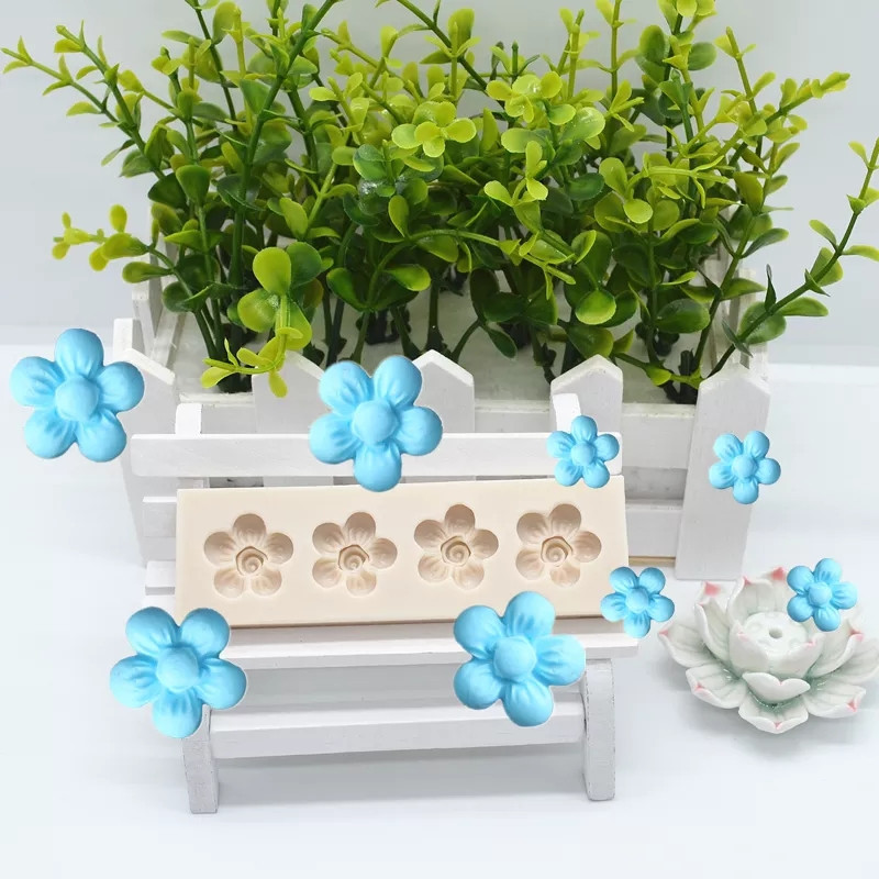 Молд силиконовый Цветочки 95 на 27 мм серый Киев - изображение 2