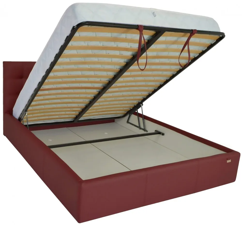 Ліжко Chester VIP 140 х 190 см Fly 2223 З додатковою металевою цільнозварною рамою Бордовий Київ - фото 4