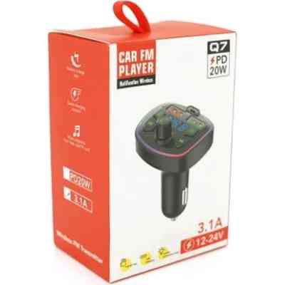 FM модулятор Voltronic Q7 з еквалайзером, 3.1A, PD18W, USB, TF (FM-Q7EQ) Винница