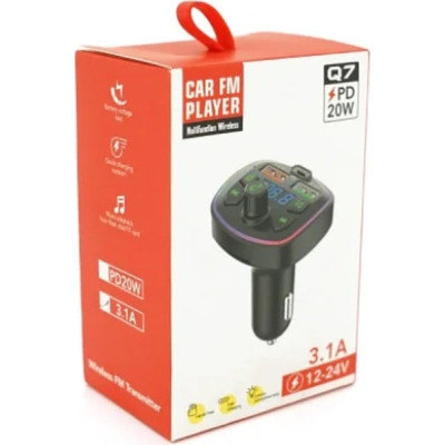 FM модулятор Voltronic Q7 з еквалайзером, 3.1A, PD18W, USB, TF (FM-Q7EQ) Вінниця - фото 4