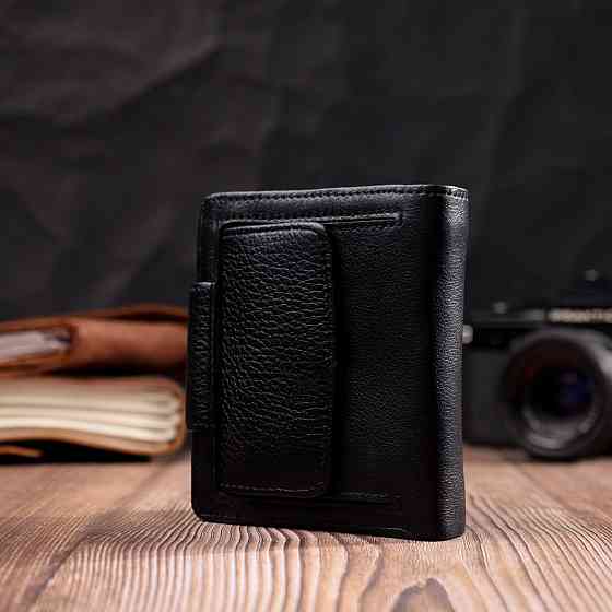 Надійний гаманець для жінок вертикального типу із натуральної шкіри ST Leather 22451 Чорний Київ