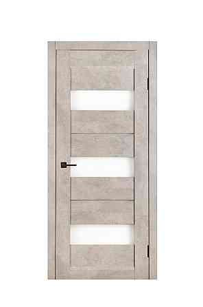 Дверь Реликт Трес Бетон+ Сатиновое стекло 60*200 см Классические межкомнатные двери Двери для дома Киев