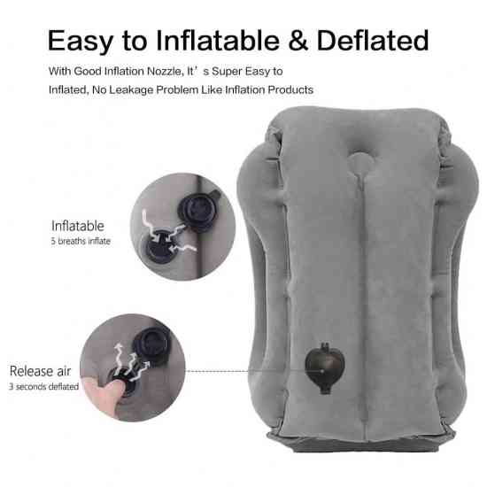 Подушка для подорожей у літак та авто Sleepy Cloud Travel Pillow Gray Вінниця