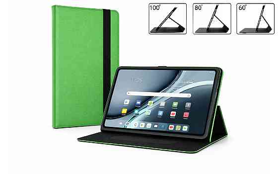 Чохол-книжка PlastGuard для Oukitel Rt1, Oukitel Rt2  – еко-шкіра, рамкова фіксація планшета, колір Чорний Зелений Київ
