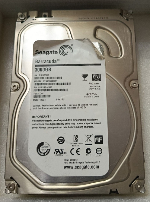 Жесткий диск Винчестер HDD 3 Tb / Тб Seagate Barracuda ST3000DM001 3.5. Киев - изображение 2